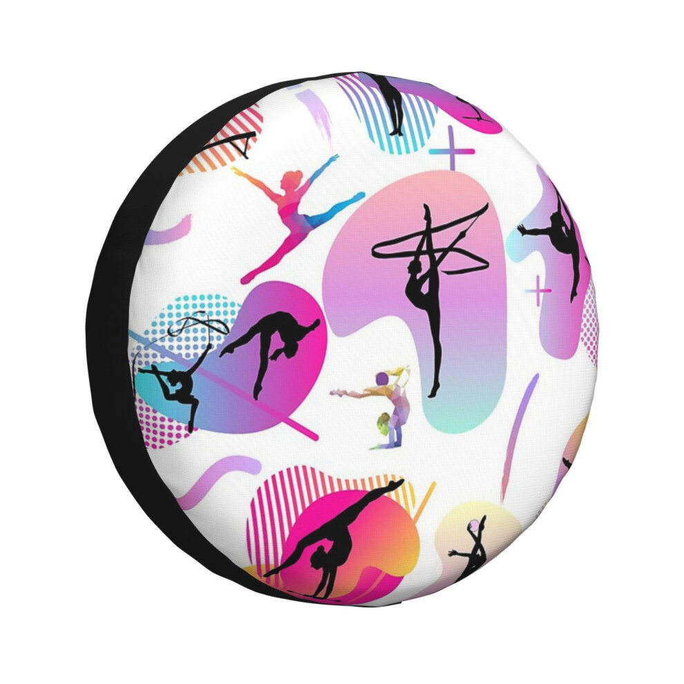 Bearlad (Gymnastics _2639) Spare Tire Cover For Rv Trailer, Waterproof Wheel Covers Protectors Camper Fit For Jeep Wrangler Rv Suv Van Truck Travel Vehicle