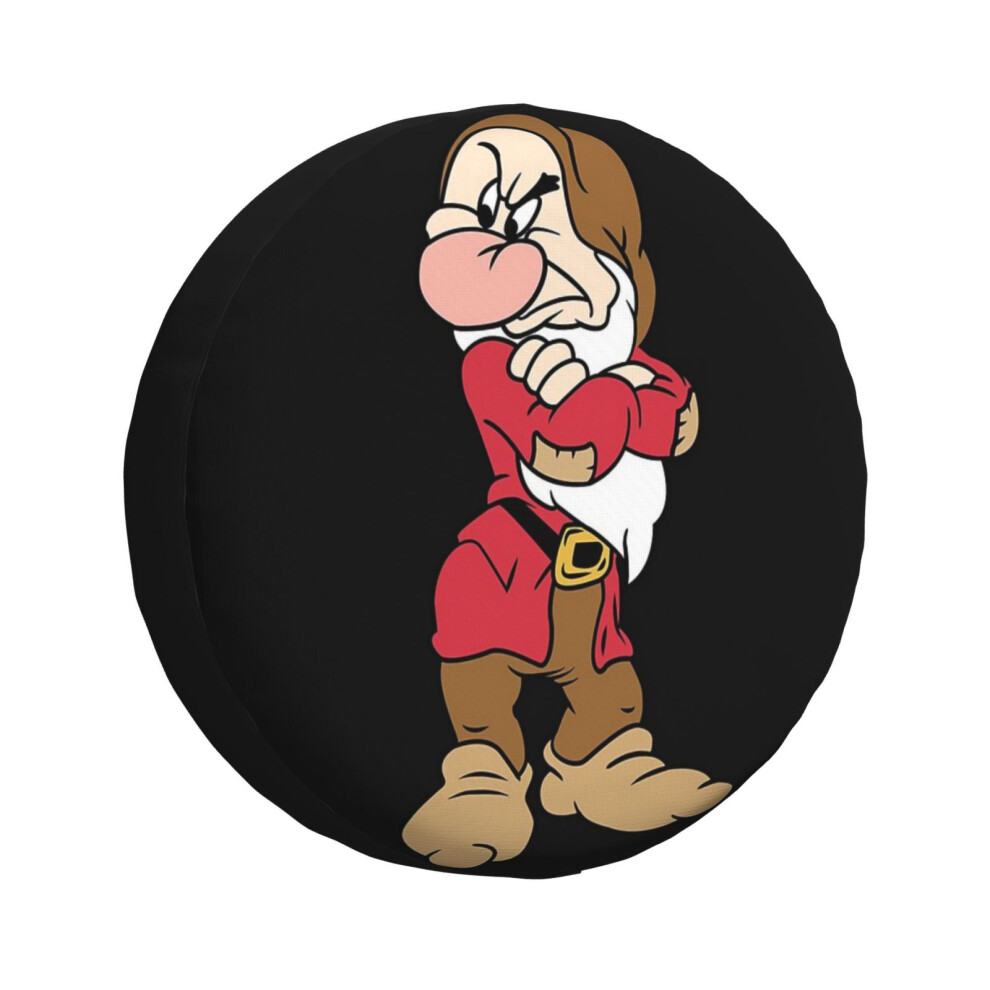 (Grumpy Snow And The Seven Dwarfs_2299) Spare Tire Cover For Rv Trailer, Waterproof Wheel Covers Protectors Camper Fit For Jeep Wrangler Rv Suv White 6931076094874