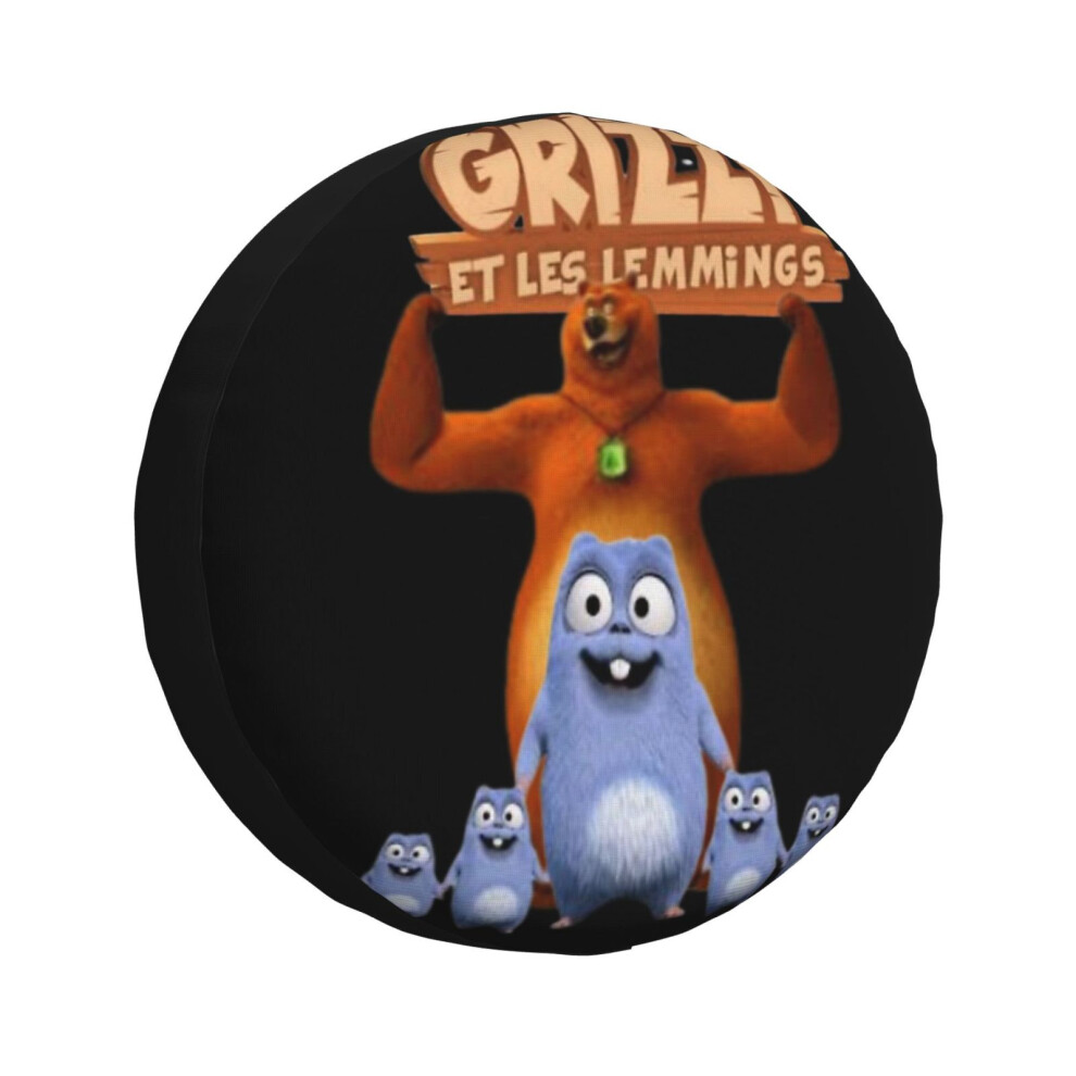 (Grizzy And Lemmings_1593) Spare Tire Cover for RV Trailer, Waterproof Wheel Covers Protectors Camper Fit for Jeep Wrangler Rv SUV Van Truck Travel Ve-image-OPC-PGN79GM-NEW