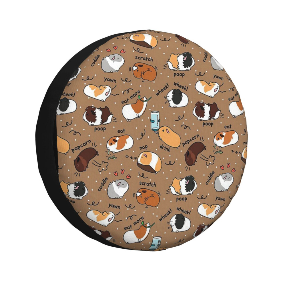 (Guinea Pig Daily To-Do List - Background_6238) Spare Tire Cover For Rv Trailer, Waterproof Wheel Covers Protectors Camper Fit For Jeep Wrangler Brown 6931076094720