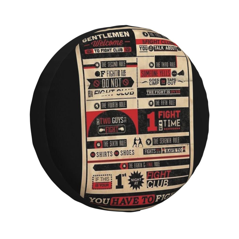 (Fight Club Rules_3851) Spare Tire Cover For Rv Trailer, Waterproof Wheel Covers Protectors Camper Fit For Jeep Wrangler Rv Suv Van Truck Travel Vehic 6931076101916