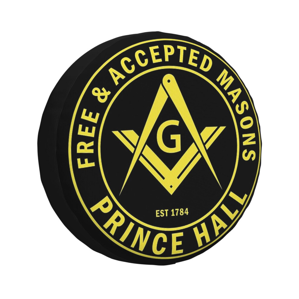 (Freemason Prince Hall F Am Square Compass Masonic Prince Hall_6140) Spare Tire Cover For Rv Trailer, Waterproof Wheel Covers Protectors Camper Fit Fo 6931076099572