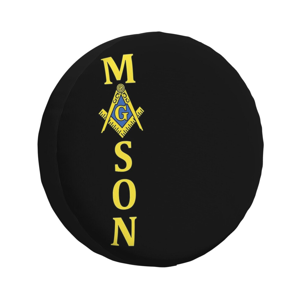 (Freemason Mason Square Compass Masonic_4936) Spare Tire Cover For Rv Trailer, Waterproof Wheel Covers Protectors Camper Fit For Jeep Wrangler Rv Suv 6931076099596