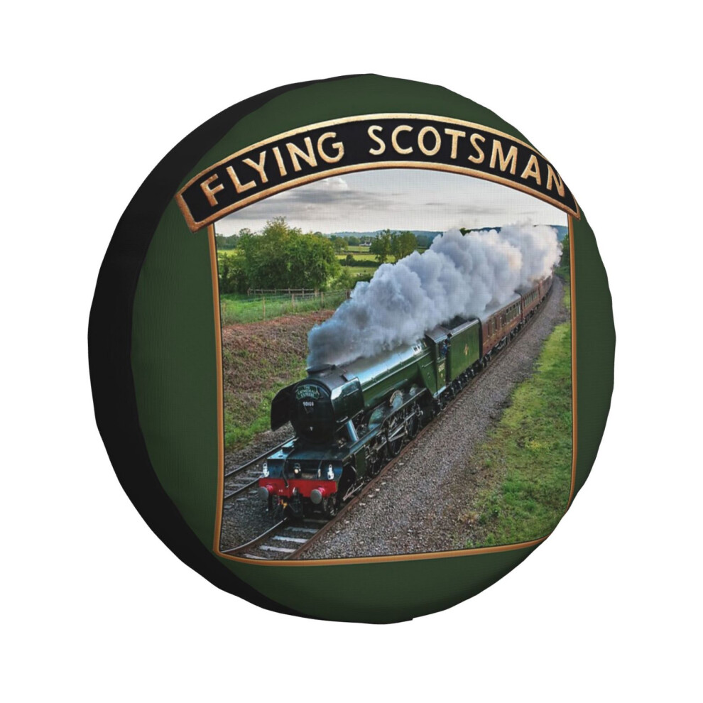 (Flying Scotsman And Nameplate_748) Spare Tire Cover For Rv Trailer, Waterproof Wheel Covers Protectors Camper Fit For Jeep Wrangler Rv Suv Van Truck 6931076100582