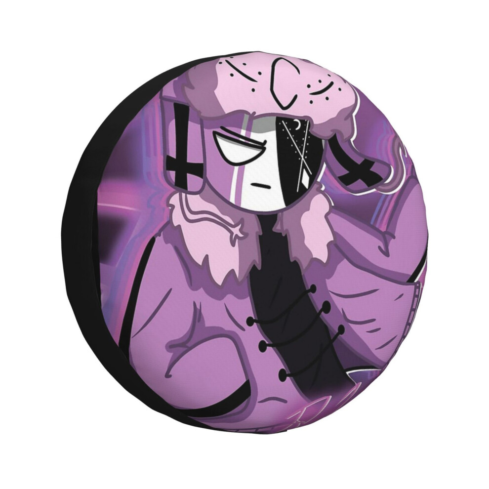 (Fnf Ruv Holding A Knife With Neon Effect_2056) Spare Tire Cover For Rv Trailer, Waterproof Wheel Covers Protectors Camper Fit For Jeep Wrangler Rv Su 6931076100506