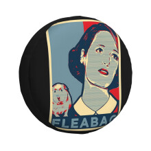 (Fleabag PWB And Hillary_5363) Spare Tire Cover for RV Trailer, Waterproof Wheel Covers Protectors Camper Fit for Jeep Wrangler Rv SUV Van Truck Travel Vehicle / 14 15 16 17 Inch