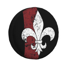 (Fleur De Lis_78) Spare Tire Cover for RV Trailer, Waterproof Wheel Covers Protectors Camper Fit for Jeep Wrangler Rv SUV Van Truck Travel Vehicle / 14 15 16 17 Inch