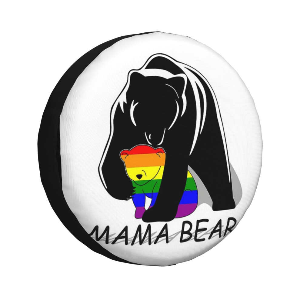 (Gay Pride Mama Bear_4407) Spare Tire Cover For Rv Trailer, Waterproof Wheel Covers Protectors Camper Fit For Jeep Wrangler Rv Suv Van Truck Travel Ve 6931076098056