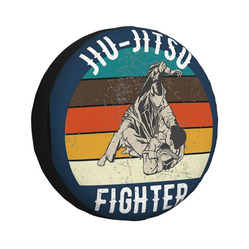 (Jiu Jitsu Shirts Aggressive Cuddling Vintage_935) Spare Tire Cover For Rv Trailer, Waterproof Wheel Covers Protectors Camper Fit For Jeep Wrangler Rv 6931076107062