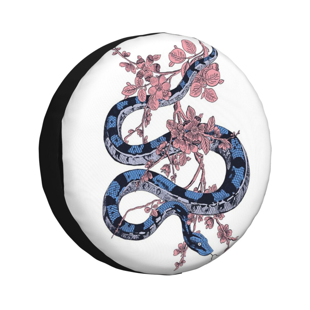 (Jungle Snake_2775) Spare Tire Cover For Rv Trailer, Waterproof Wheel Covers Protectors Camper Fit For Jeep Wrangler Rv Suv Van Truck Travel Vehicle / 6931076106331