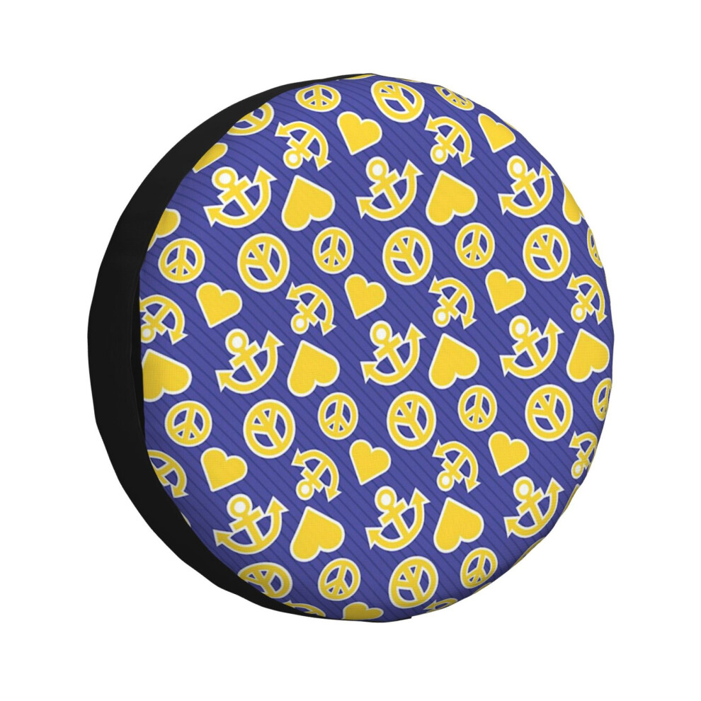(Josuke Hijashikata Symbols Pattern_2541) Spare Tire Cover For Rv Trailer, Waterproof Wheel Covers Protectors Camper Fit For Jeep Wrangler Rv Suv Van 6931076106539