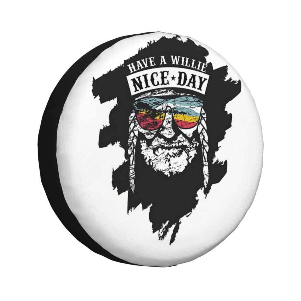 (Have A Willie Nice Day, Willie Nelson_7019) Spare Tire Cover For Rv Trailer, Waterproof Wheel Covers Protectors Camper Fit For Jeep Wrangler Rv Suv V 6931076093105