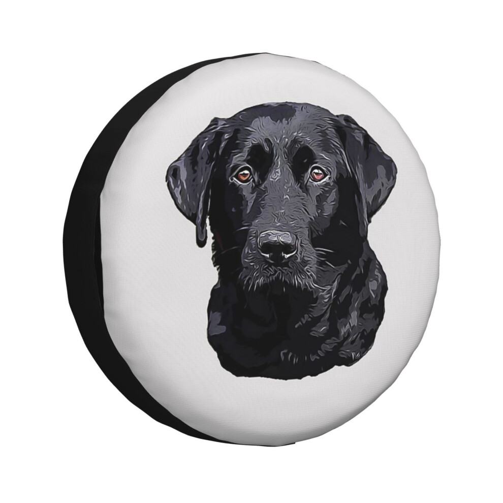 (Labrador Retriever Dog_4757) Spare Tire Cover For Rv Trailer, Waterproof Wheel Covers Protectors Camper Fit For Jeep Wrangler Rv Suv Van Truck Black 6931076103125