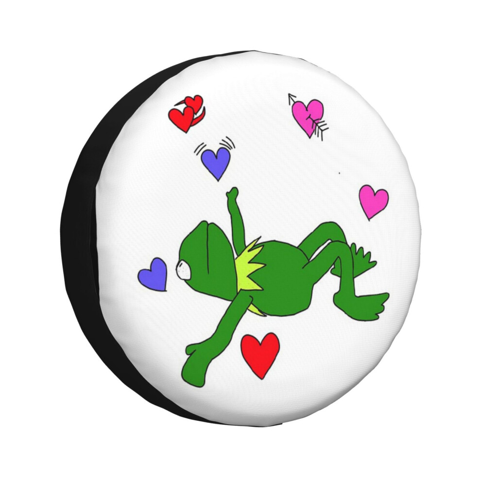 (Kermit Is In Love_4726) Spare Tire Cover For Rv Trailer, Waterproof Wheel Covers Protectors Camper Fit For Jeep Wrangler Rv Suv Van Truck Travel Vehi 6931076105075