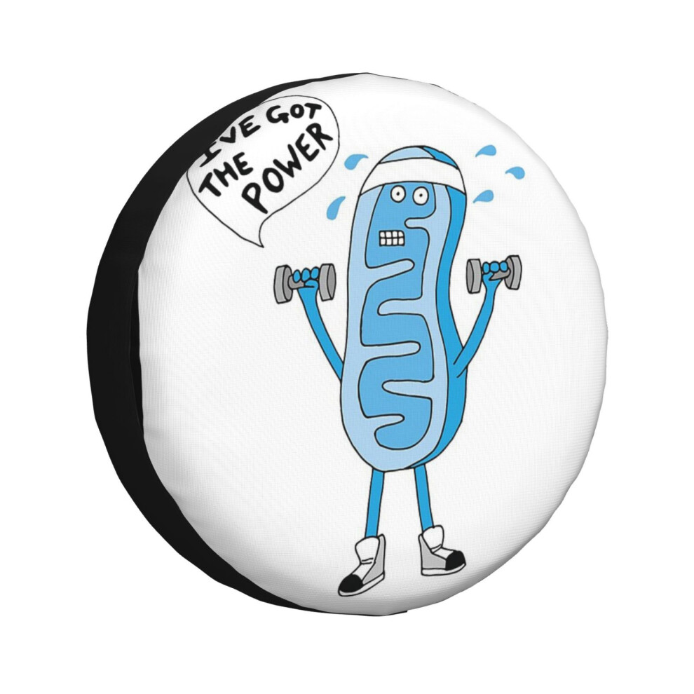 (Funny Mitochondria - I've Got The Power Of Biology _3439) Spare Tire Cover For Rv Trailer, Waterproof Wheel Covers Protectors Camper Fit For Jeep Wra 6931076098766