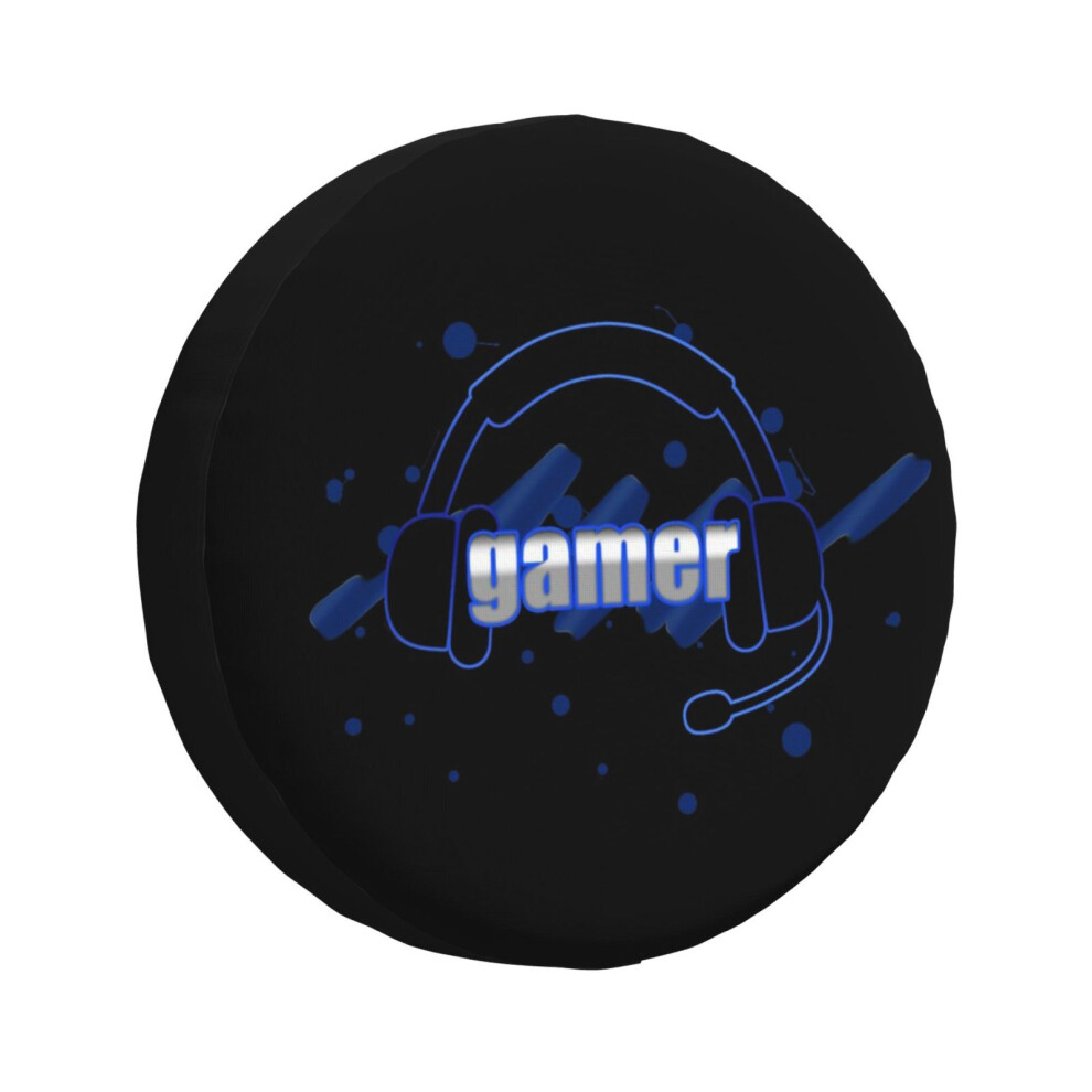 (Gamer - Headphones_3872) Spare Tire Cover For Rv Trailer, Waterproof Wheel Covers Protectors Camper Fit For Jeep Wrangler Rv Suv Van Truck Travel Veh 6931076098346