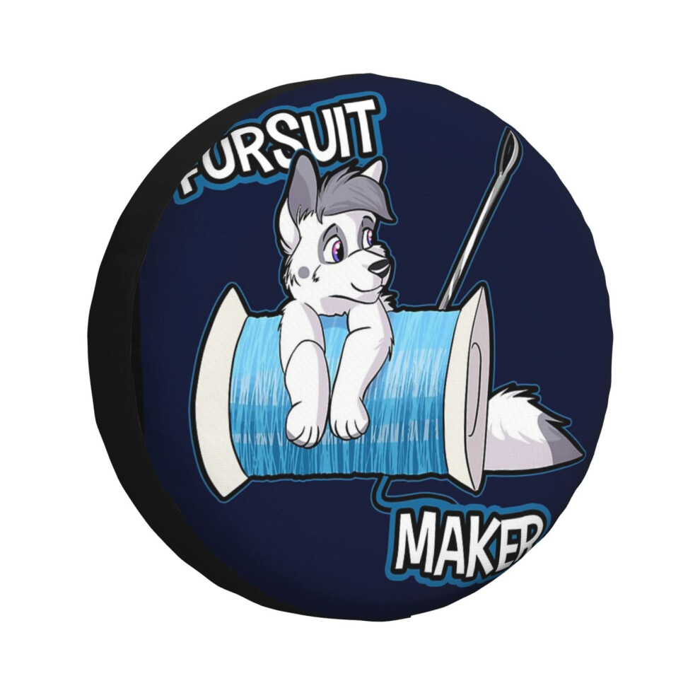 (Fursuit Maker_5225) Spare Tire Cover For Rv Trailer, Waterproof Wheel Covers Protectors Camper Fit For Jeep Wrangler Rv Suv Van Truck Travel Vehicle 6931076098636