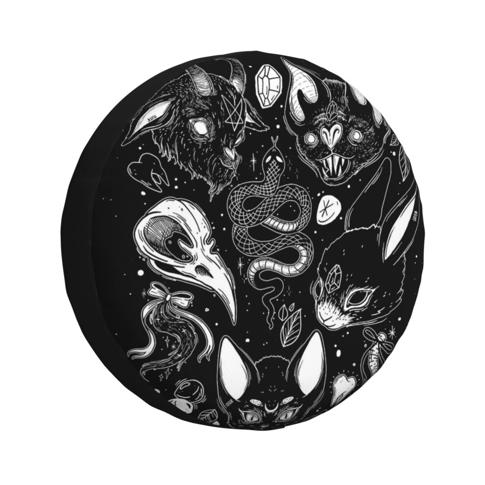 (Familiar Spirits_6232) Spare Tire Cover For Rv Trailer, Waterproof Wheel Covers Protectors Camper Fit For Jeep Wrangler Rv Suv Van Truck Travel Vehic 6931076102685