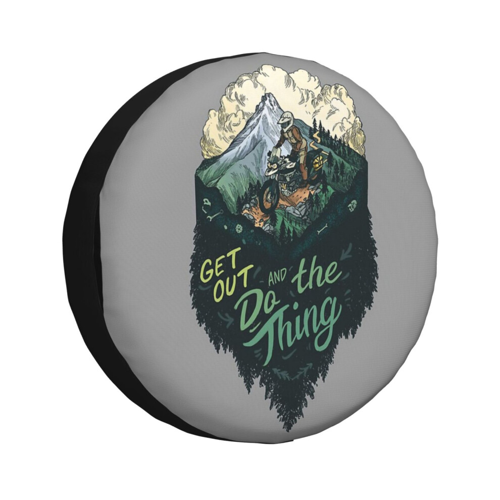 (Get Out And Do The Thing Adv Rider_2027) Spare Tire Cover For Rv Trailer, Waterproof Wheel Covers Protectors Camper Fit For Jeep Wrangler Rv Suv Van 6931076097578