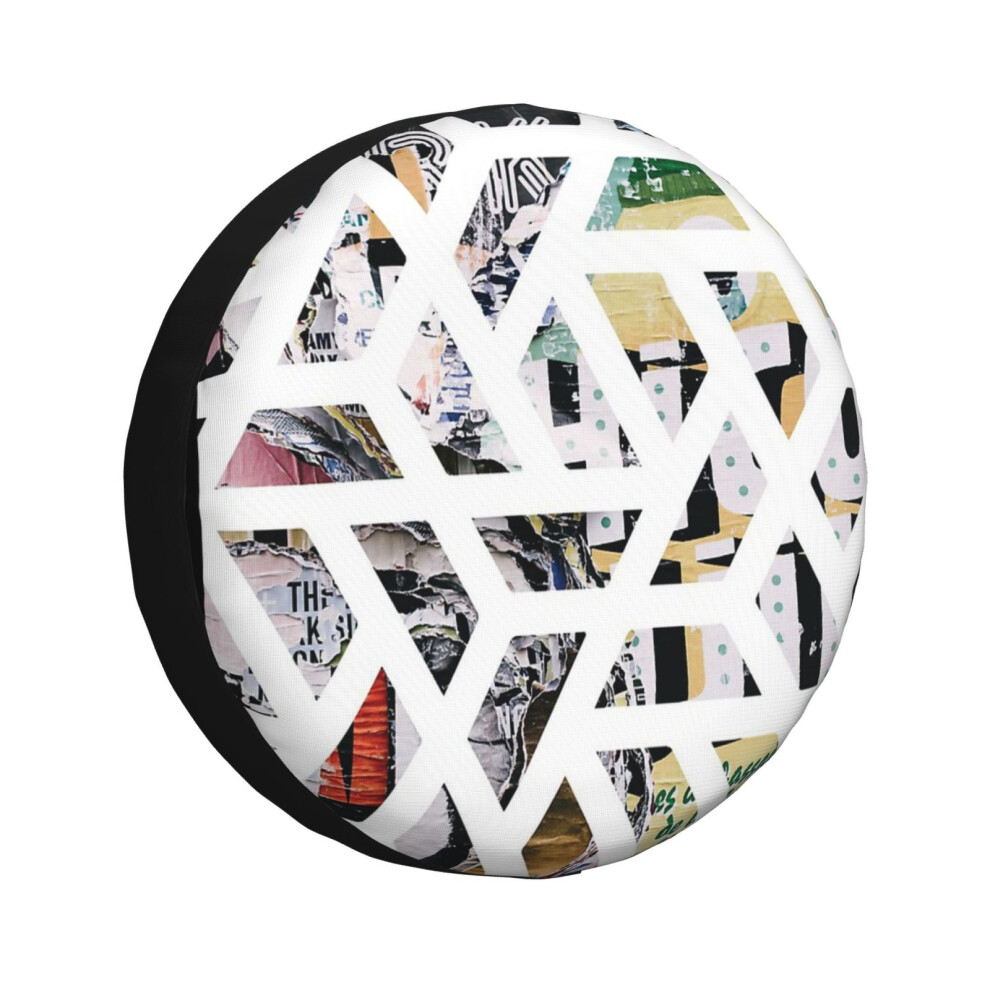 (Geometric Street Art Design_1244) Spare Tire Cover for RV Trailer, Waterproof Wheel Covers Protectors Camper Fit for Jeep Wrangler Rv SUV Van Truck T-image-OPC-PGN7BVJ-NEW