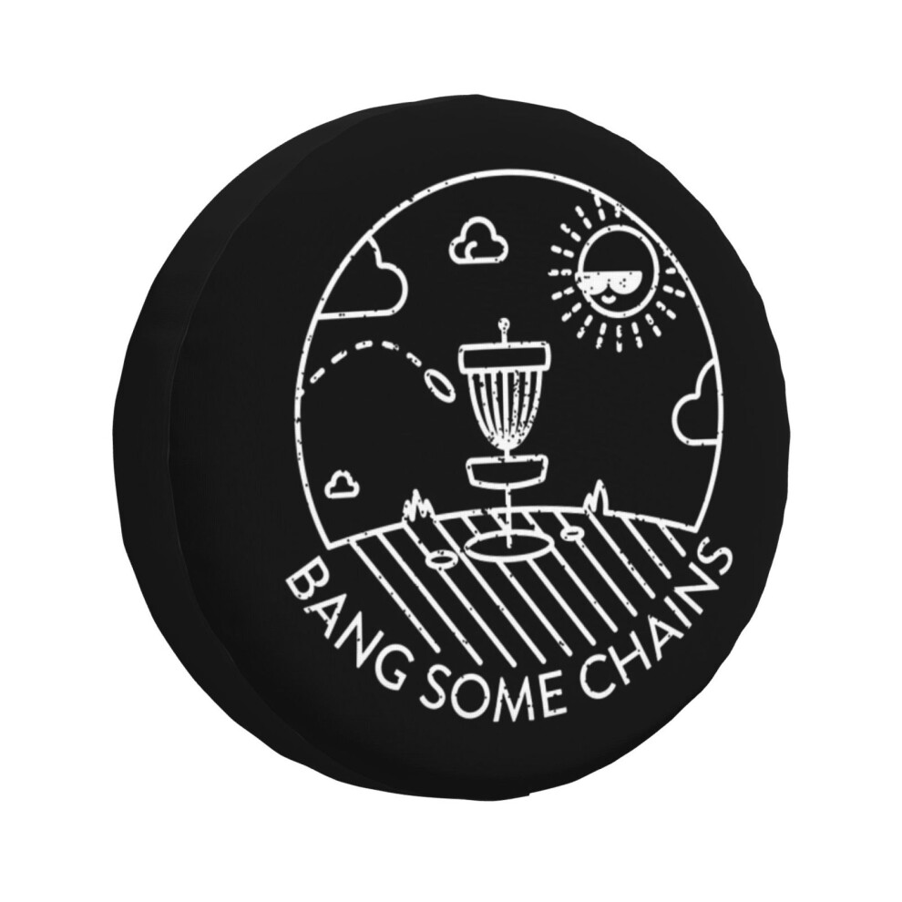 (Funny Disc Golf Bang Some Chains_4626) Spare Tire Cover For Rv Trailer, Waterproof Wheel Covers Protectors Camper Fit For Jeep Wrangler Rv Suv Van Tr 6931076098889