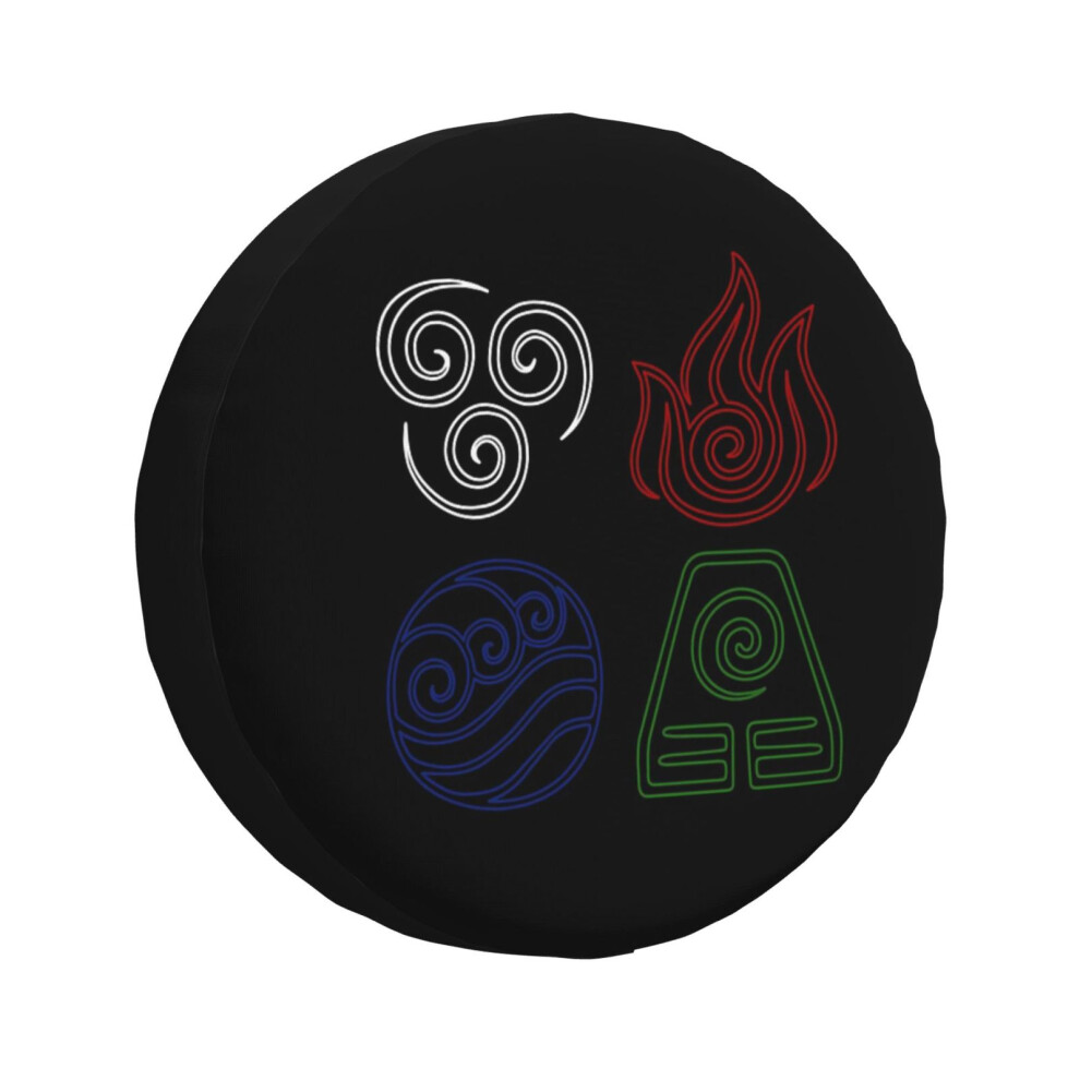 (Four Elements Minimalist_1215) Spare Tire Cover For Rv Trailer, Waterproof Wheel Covers Protectors Camper Fit For Jeep Wrangler Rv Suv Van Truck Trav 6931076100001