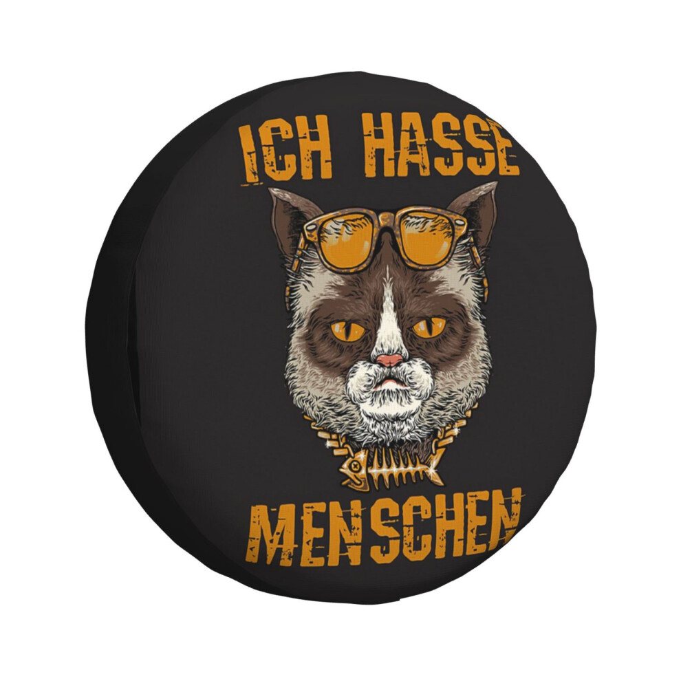 (Ich Hasse Menschen_720) Spare Tire Cover for RV Trailer, Waterproof Wheel Covers Protectors Camper Fit for Jeep Wrangler Rv SUV Van Truck Travel Vehi-image-OPC-PGN7CKW-NEW