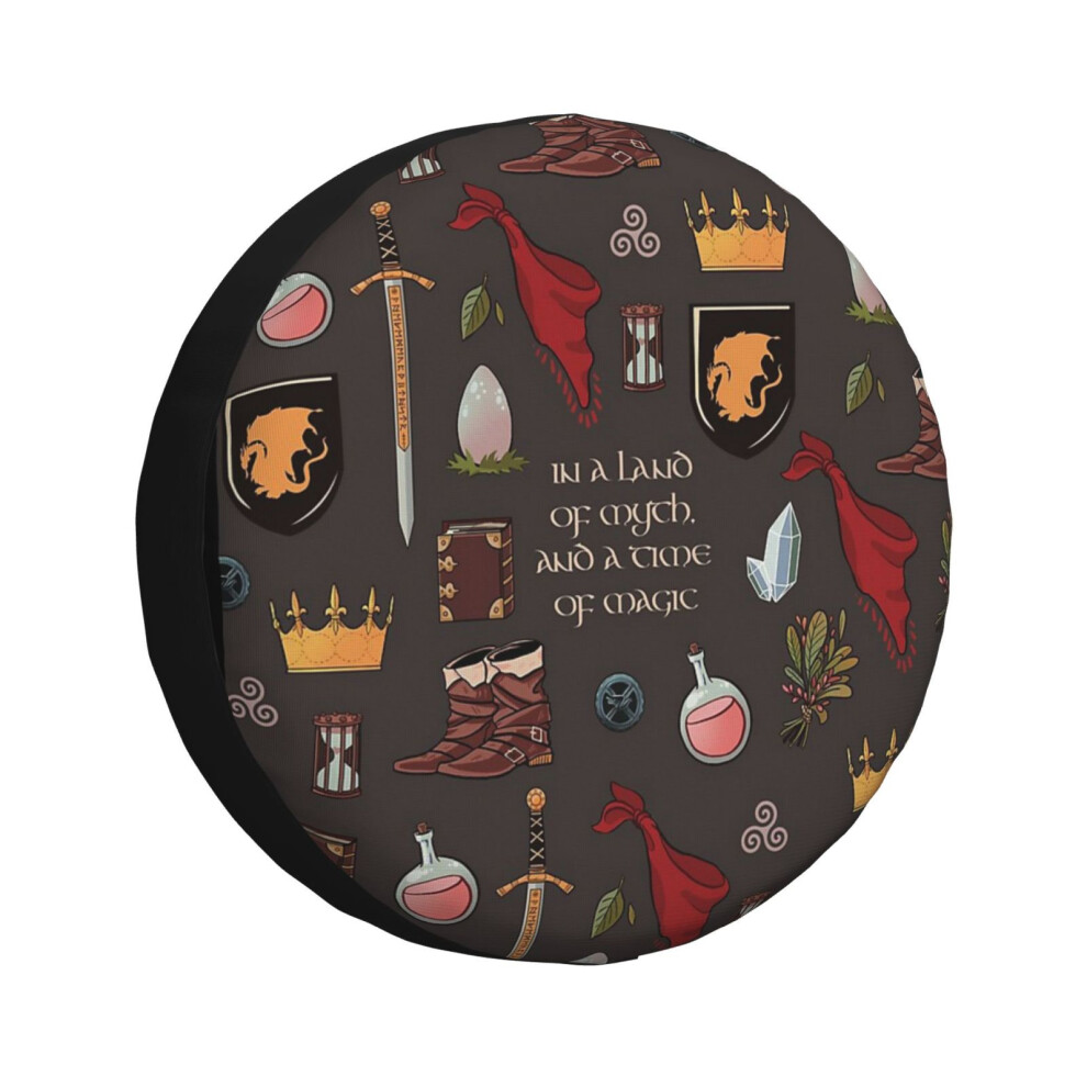 (In A Land Of Myth And A Time Of Magic_merlin_16) Spare Tire Cover For Rv Trailer, Waterproof Wheel Covers Protectors Camper Fit For Jeep Wrangler Rv 6931076109219