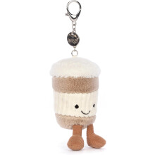 (Coffee-To-Go) Bartholomew Bear Bag Charm Croissant Clip-On Keychain Bag Charm Collection Plush Toys