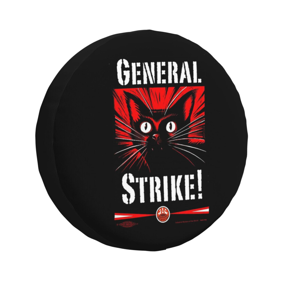 (Iww General Strike Sabocat_3143) Spare Tire Cover For Rv Trailer, Waterproof Wheel Covers Protectors Camper Fit For Jeep Wrangler Rv Suv Van Truck Tr 6931076108175