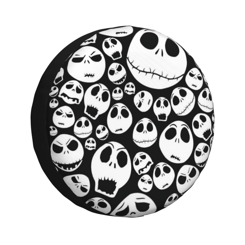(Jack Skellington The Nightmare Before Christmas_5878) Spare Tire Cover For Rv Trailer, Waterproof Wheel Covers Protectors Camper Fit For Jeep Wrangle 6931076108014