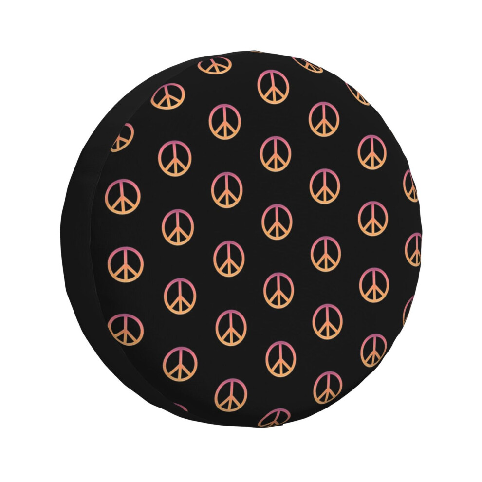 (Gradiented Peace Sign Symbol_2264) Spare Tire Cover For Rv Trailer, Waterproof Wheel Covers Protectors Camper Fit For Jeep Wrangler Rv Suv Van Truck 6931076095758