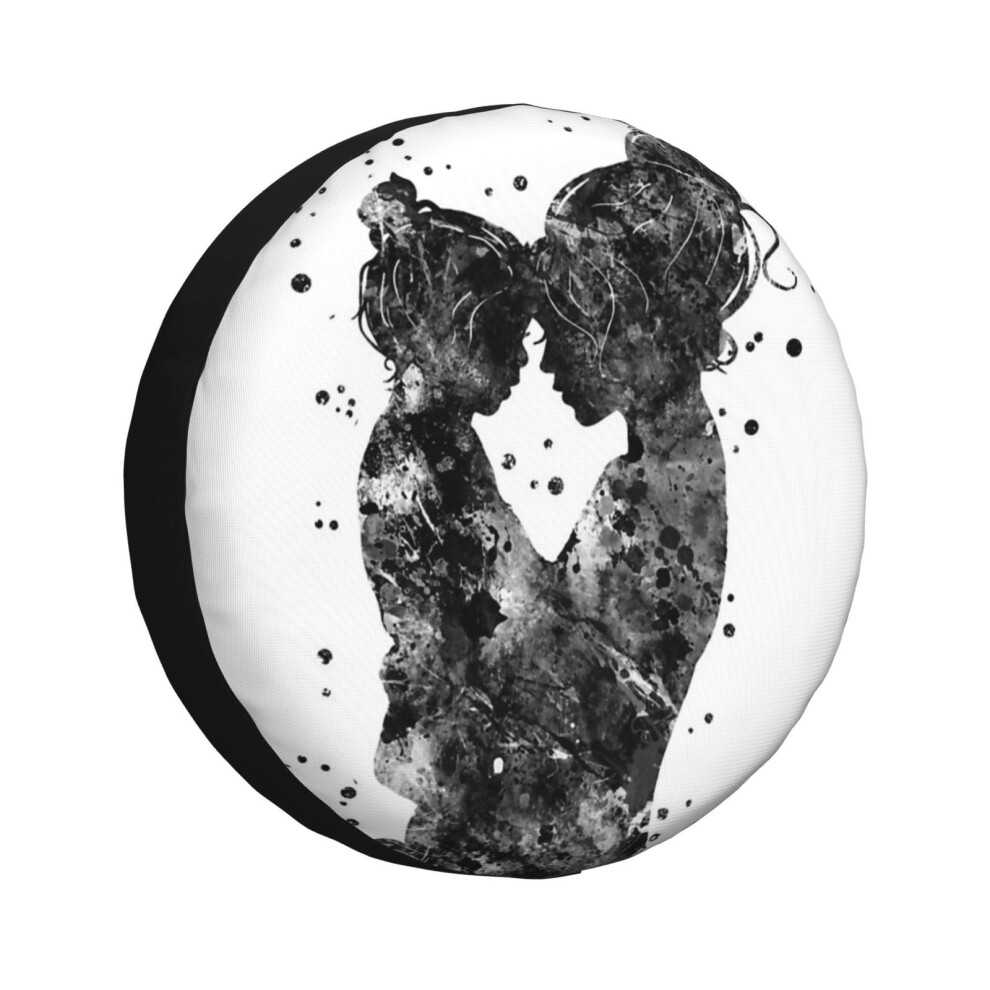 (Mother And Daughter_6263) Spare Tire Cover for RV Trailer, Waterproof Wheel Covers Protectors Camper Fit for Jeep Wrangler Rv SUV Van Truck Travel Ve-image-OPC-PGN7D7M-NEW