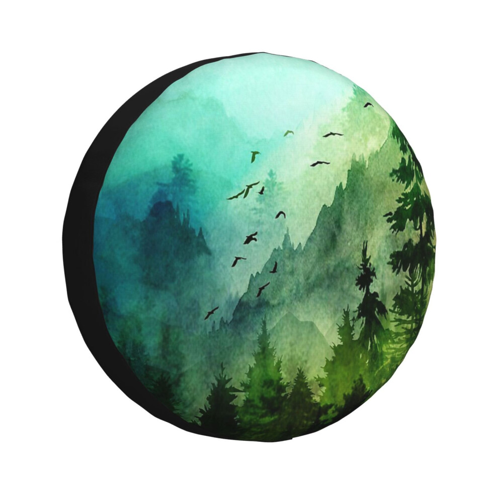 (Mountain Morning _741) Spare Tire Cover for RV Trailer, Waterproof Wheel Covers Protectors Camper Fit for Jeep Wrangler Rv SUV Van Truck Travel Vehic-image-OPC-PGN7D7V-NEW