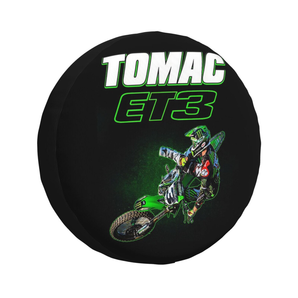 (Motocross And Supercross Champion Eli Et3 Tomac_4591) Spare Tire Cover For Rv Trailer, Waterproof Wheel Covers Protectors Camper Fit For Jeep Wrangle 6931076114244