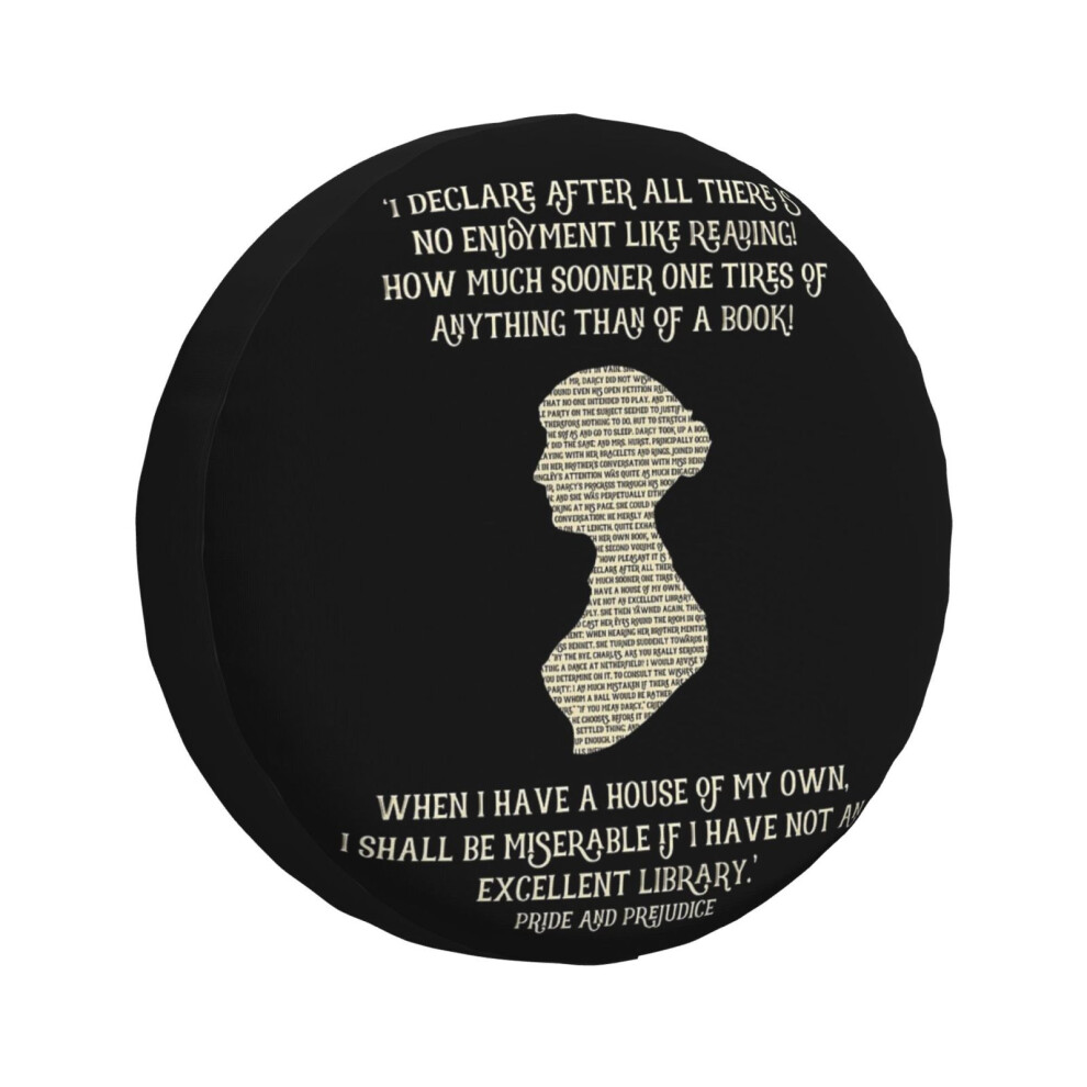 (Jane Austen Book Quote Pride And Prejudice_3379) Spare Tire Cover For Rv Trailer, Waterproof Wheel Covers Protectors Camper Fit For Jeep Wrangler Rv 6931076107741