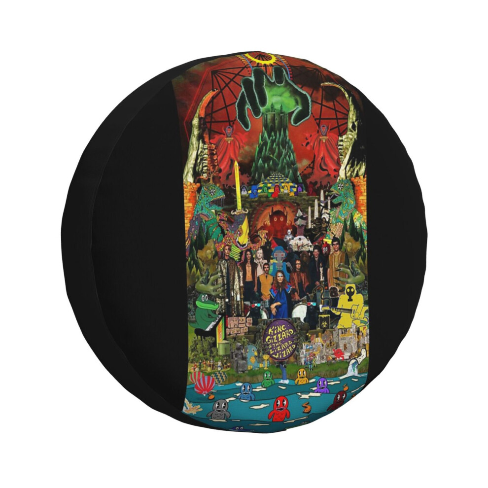 (King Gizzard And The Lizard Wizard Collage - All Proceeds To Charity - King Gizzard's Altered Beasts) Spare Tire Cover For Rv Trailer, Waterproof Whe 6931076104580