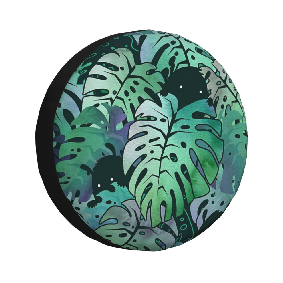 (Monstera Monsters_1609) Spare Tire Cover For Rv Trailer, Waterproof Wheel Covers Protectors Camper Fit For Jeep Wrangler Rv Suv Van Truck Travel Vehi 6931076114930