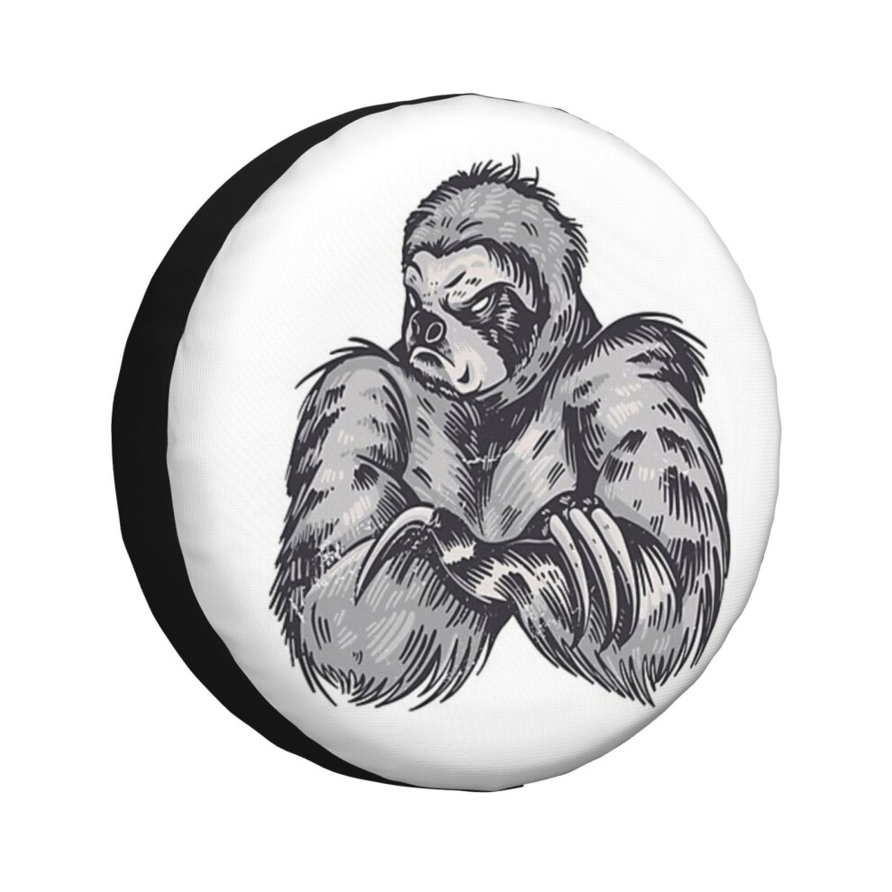 (Muscular Sloth Bodybuilder_1141) Spare Tire Cover For Rv Trailer, Waterproof Wheel Covers Protectors Camper Fit For Jeep Wrangler Rv Suv Van Truck Tr 6931076113582
