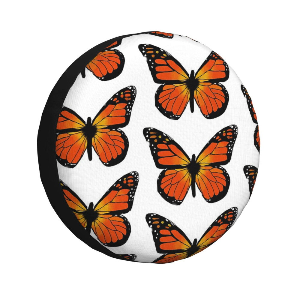 (Monarch Butterfly_1491) Spare Tire Cover For Rv Trailer, Waterproof Wheel Covers Protectors Camper Fit For Jeep Wrangler Rv Suv Van Truck Travel Vehi 6931076115227
