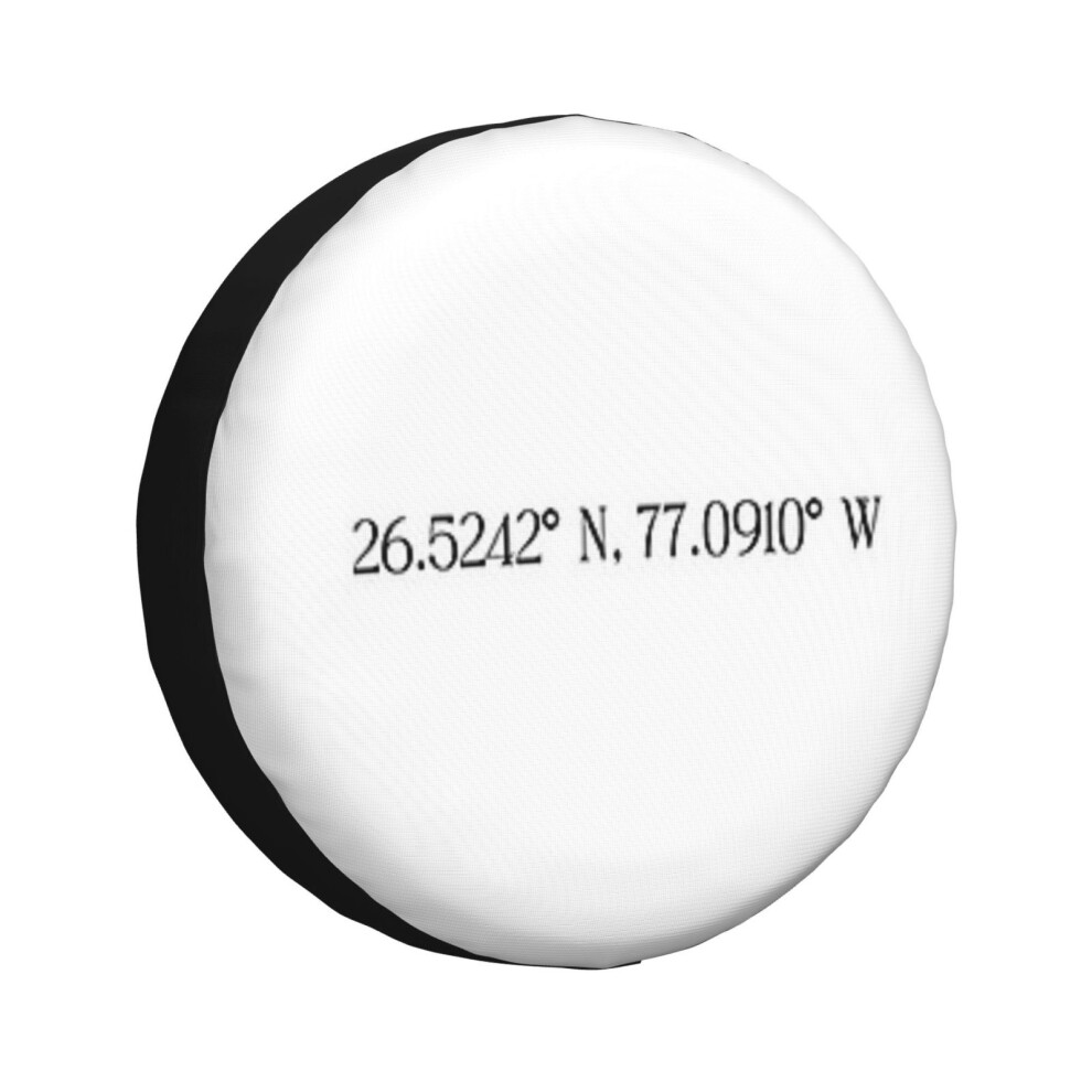 (Marsh Harbour, Abaco Coordinates_2775) Spare Tire Cover For Rv Trailer, Waterproof Wheel Covers Protectors Camper Fit For Jeep Wrangler Rv Suv Van Tr 6931076117979