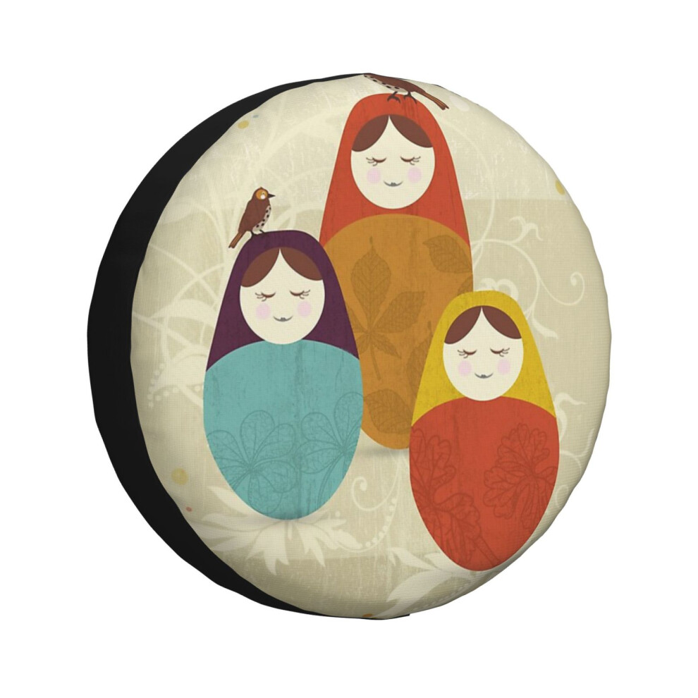 (Matriochka_3411) Spare Tire Cover for RV Trailer, Waterproof Wheel Covers Protectors Camper Fit for Jeep Wrangler Rv SUV Van Truck Travel Vehicle / 1-image-OPC-PGN7FBJ-NEW