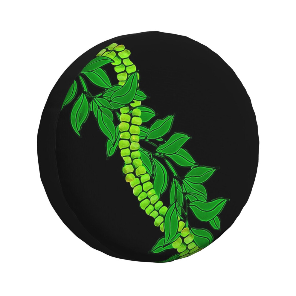 (Maile And Mokihana_1063) Spare Tire Cover For Rv Trailer, Waterproof Wheel Covers Protectors Camper Fit For Jeep Wrangler Rv Suv Van Truck Travel Veh 6931076119010