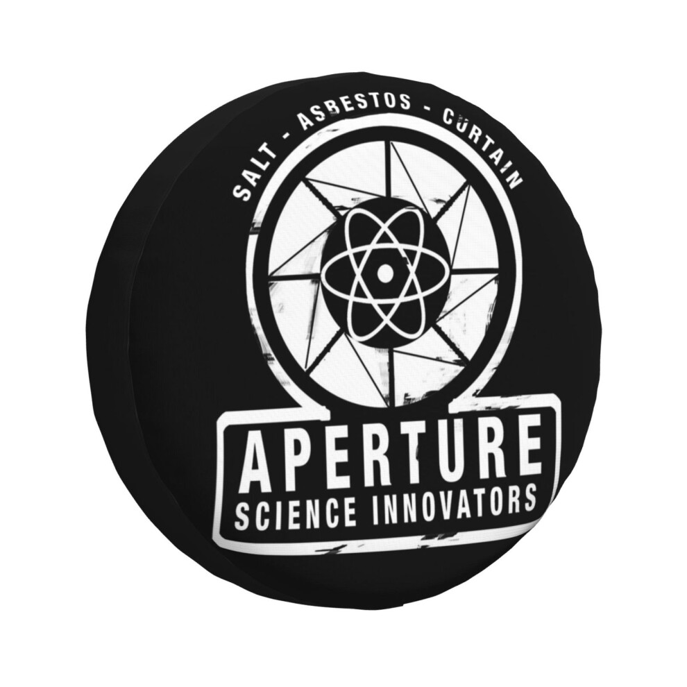 (Portal - Aperture Science White_1293) Spare Tire Cover For Rv Trailer, Waterproof Wheel Covers Protectors Camper Fit For Jeep Wrangler Rv Suv Van Tru 6931076125028