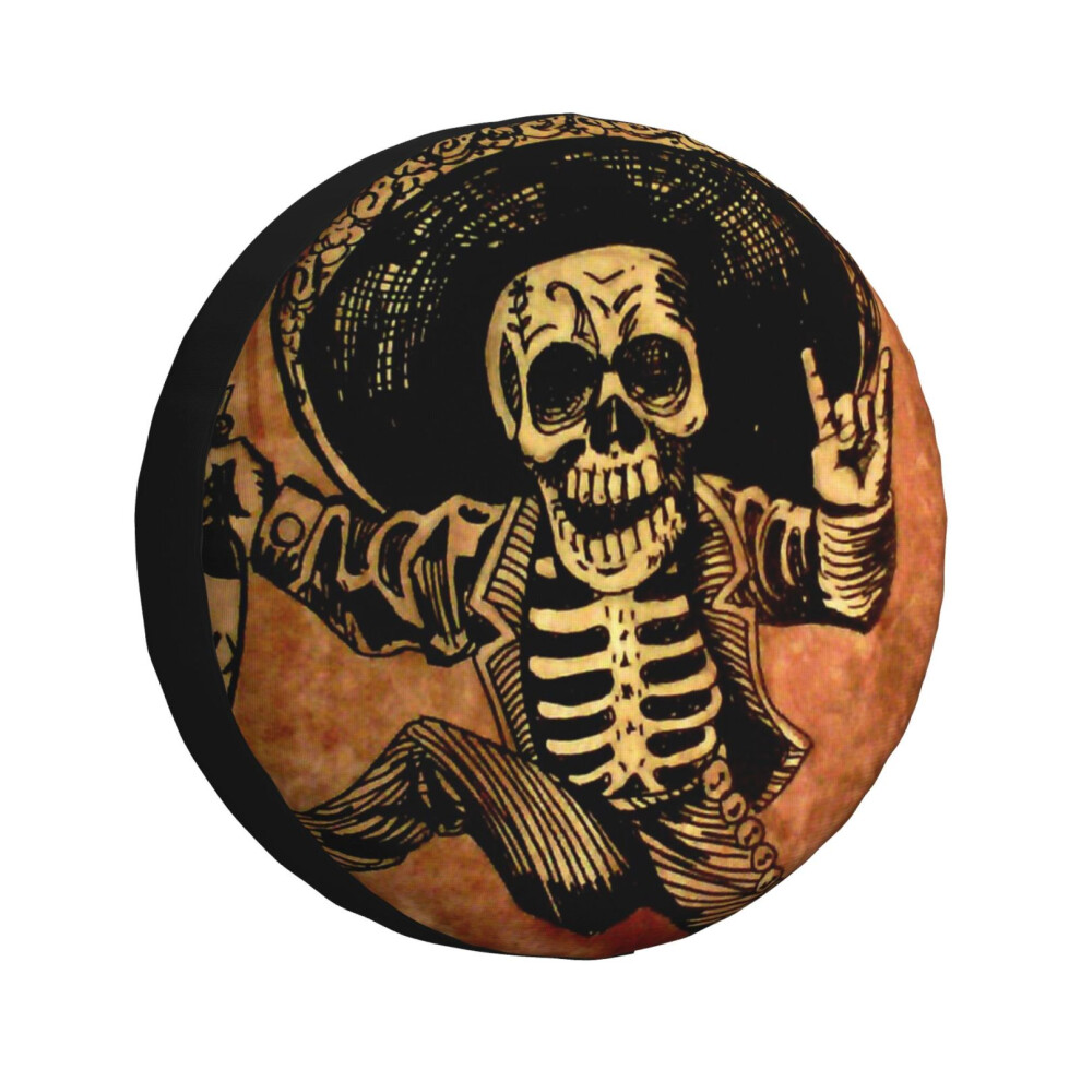 (Posada Day Of The Dead Outlaw_7658) Spare Tire Cover For Rv Trailer, Waterproof Wheel Covers Protectors Camper Fit For Jeep Wrangler Rv Suv Van Truck 6931076124946