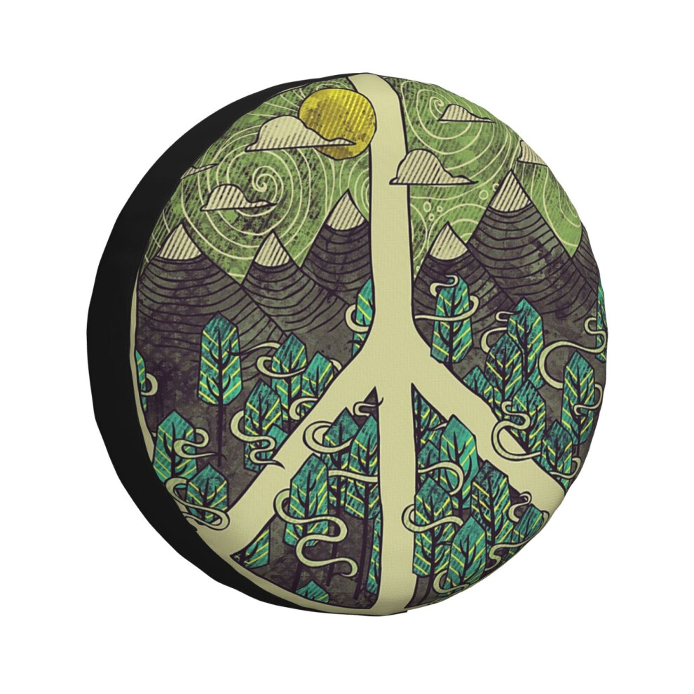 (Peaceful Landscape_152) Spare Tire Cover for RV Trailer, Waterproof Wheel Covers Protectors Camper Fit for Jeep Wrangler Rv SUV Van Truck Travel Vehi-image-OPC-PGN7FRV-NEW