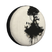 (Last Tree Standing_4911) Spare Tire Cover for RV Trailer, Waterproof Wheel Covers Protectors Camper Fit for Jeep Wrangler Rv SUV Van Truck Travel Vehicle / 14 15 16 17 Inch