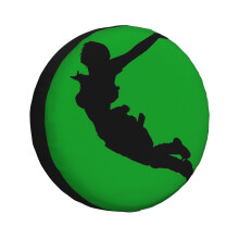 (LARA CROFT SILHOUETTE SWAN DIVE (Tomb Raider Legend)_4053) Spare Tire Cover for RV Trailer, Waterproof Wheel Covers Protectors Camper Fit for Jeep Wrangler Rv SUV Van Truck Travel Vehicle / 14 15 16 17 Inch