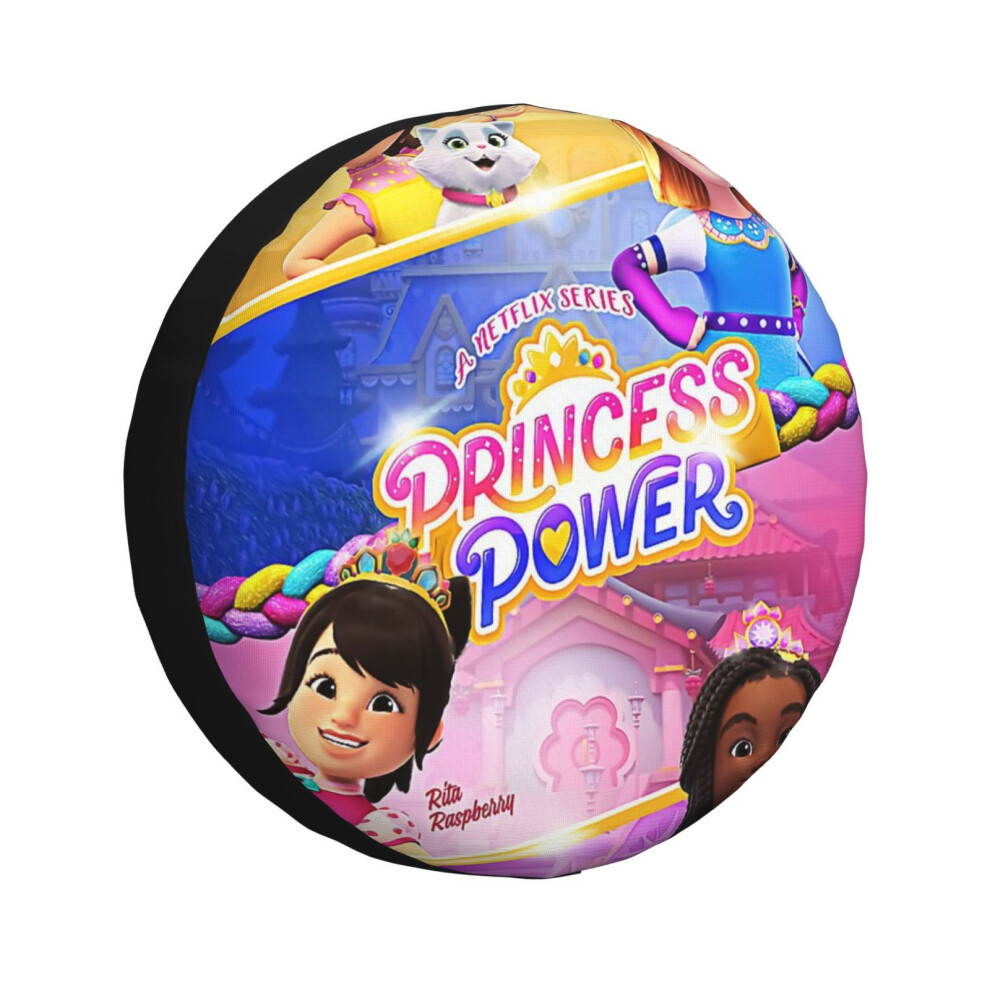 (Princess Power Movie, Princess Power, Princess Power Series_2295) Spare Tire Cover For Rv Trailer, Waterproof Wheel Covers Protectors Camper Fit For 6931076124342