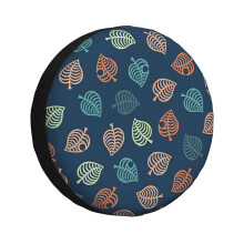 (Nook Leaf Aloha Logo - Green And Orange Tropical Colors_1661) Spare Tire Cover for RV Trailer, Waterproof Wheel Covers Protectors Camper Fit for Jeep Wrangler Rv SUV Van Truck Travel Vehicle / 14 15 16 17 Inch